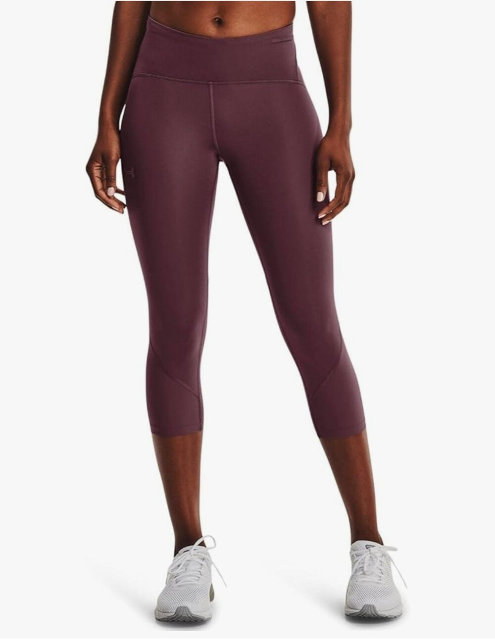 Under Armour Fly Fast 2.0 Womens Crop Leggings XS Purple HeatGear Capri Pants